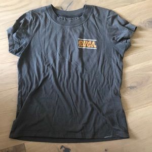 RVCA grayish green tee shirt